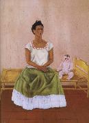 Frida Kahlo The doll and i oil on canvas